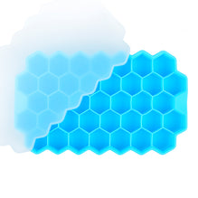 Molde de Cubo de Gelo em Silicone Hexagonal Honeycomb - Forma de Gelo